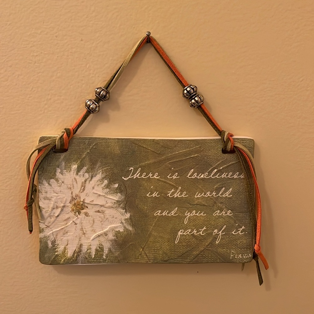 Flavia Beautiful Inspirational Message on Tile Wall Hanging - Picture 3 of 3